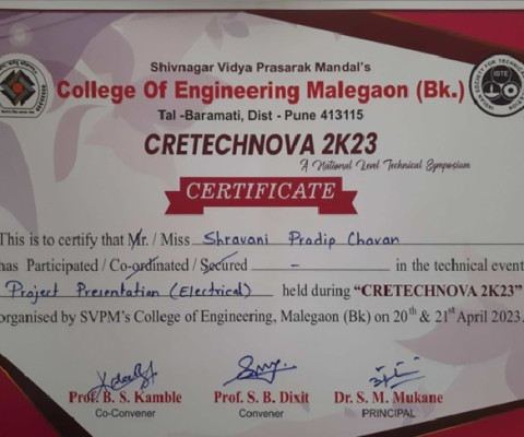 Technical Event Project CRETECHNOVA 2K23 Competition April 2023