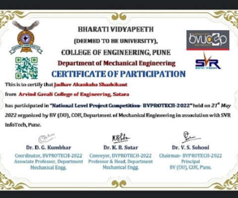 National Level Project Competition BVPROTECH 2022