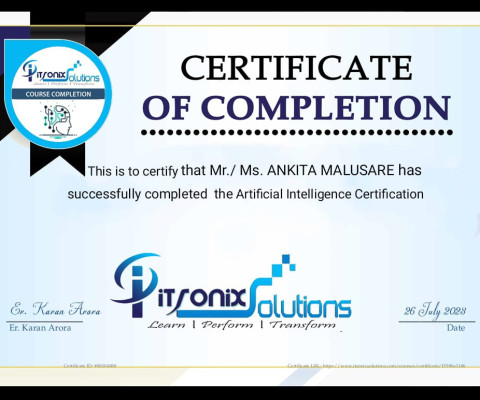 Certificate of Completion