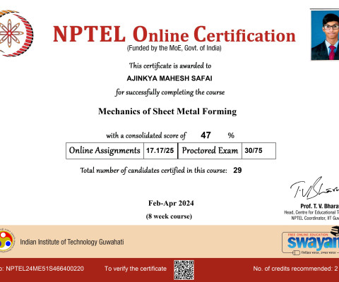 Passed in NPTEL Examination