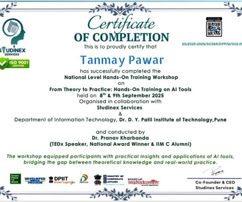 Certification of Completion 