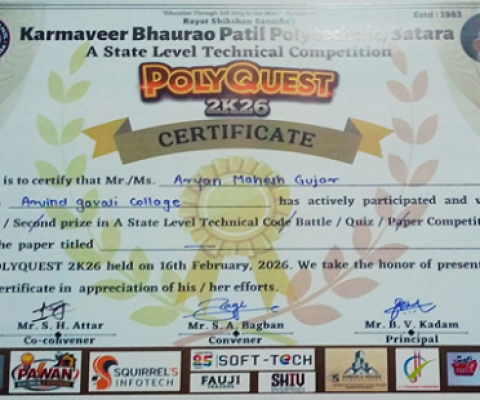 POLYQUEST 2K26 Participation Certificate