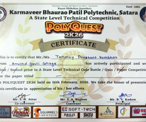 POLYQUEST 2K26 Participation Certificate