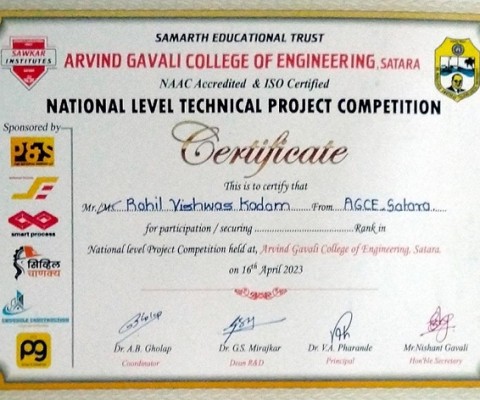 National Level Project Competition April 2023