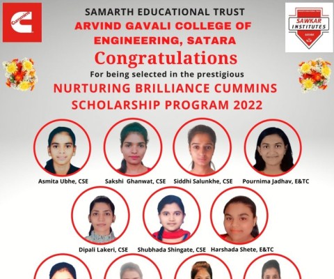 Congratulations for being selected in Nurturing Brilliance Commins Scholorship 2022