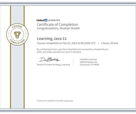 Completed course 