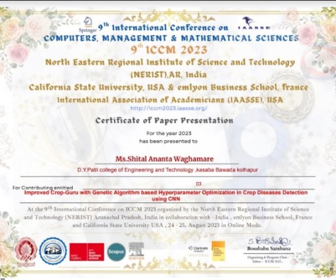 Certificate of Paper Presentation