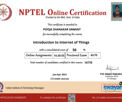 NPTEL Certificate