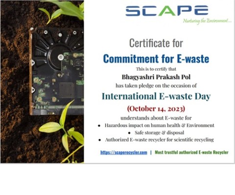 Commitment for E- Waste 