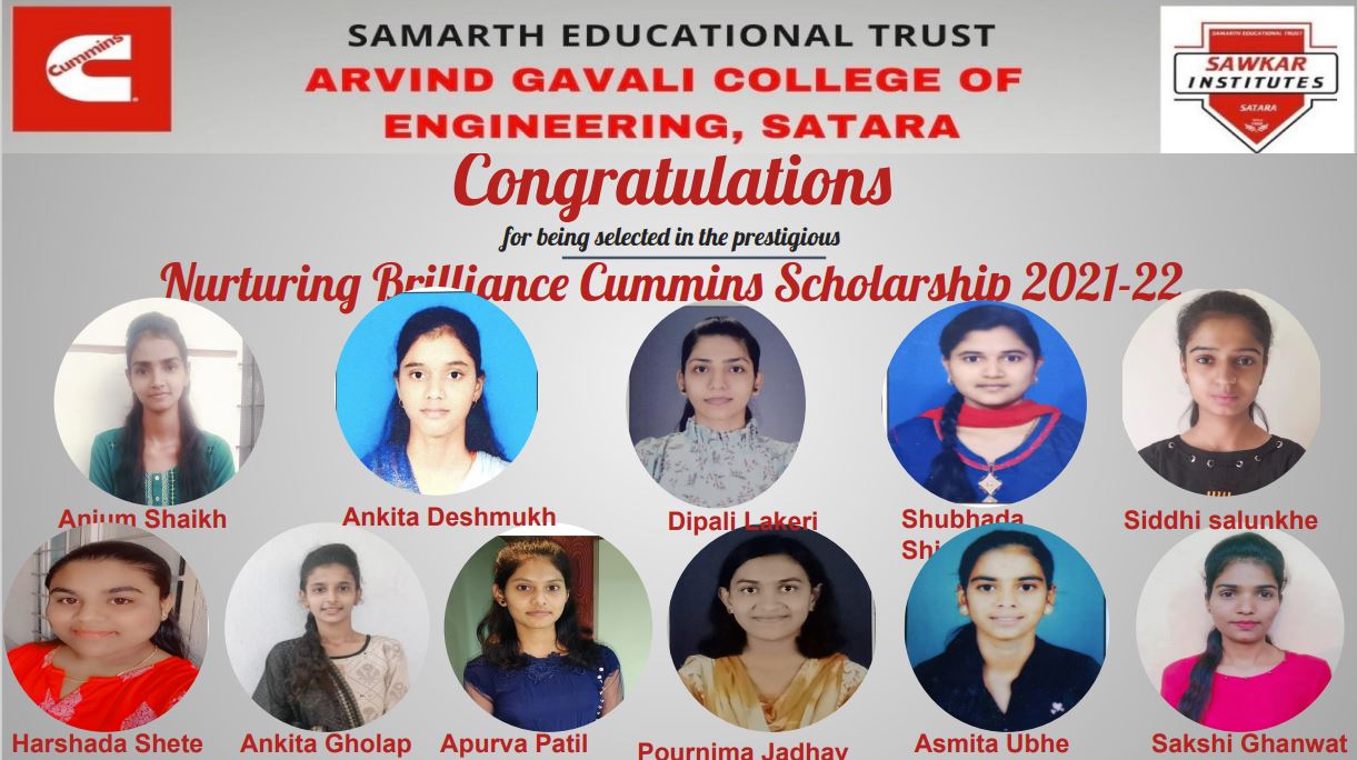 Congratulations for being selected in Nurturing Brilliance Commins Scholorship 2021-22