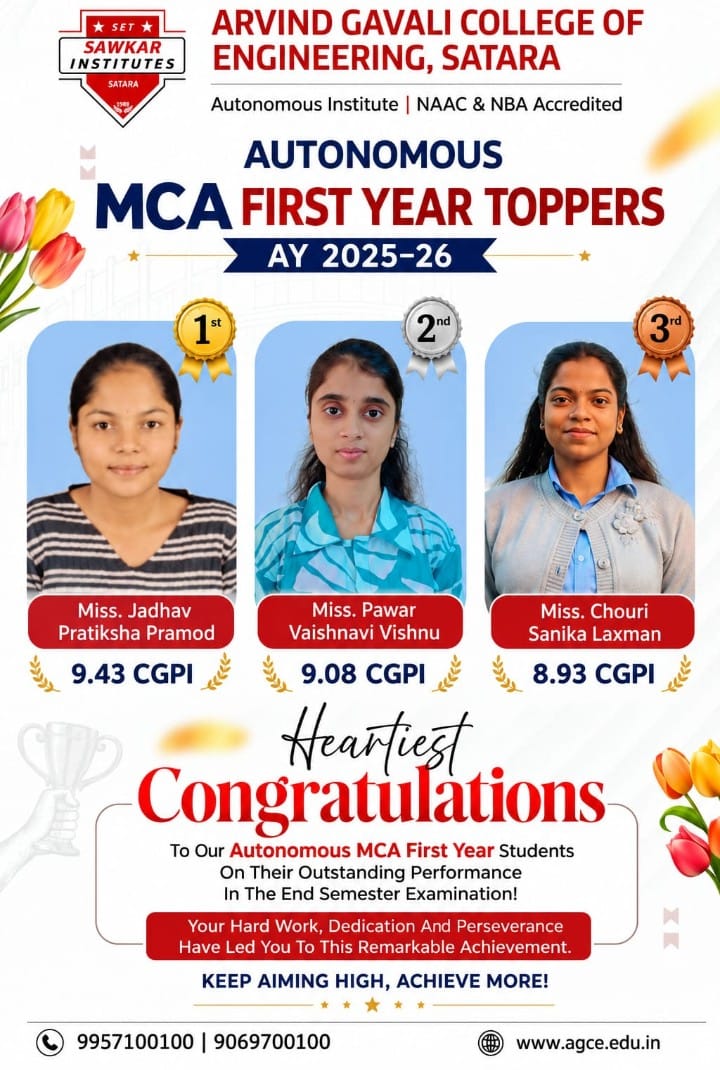 FY MCA (Autonomous) Toppers AY 2025-2026