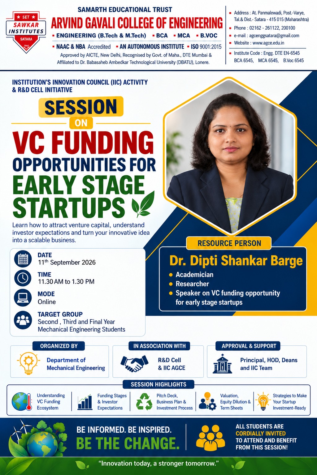 SESSION ON VC FUNDING OPPORTUNITIES FOR EARLY STAGE STARTUPS